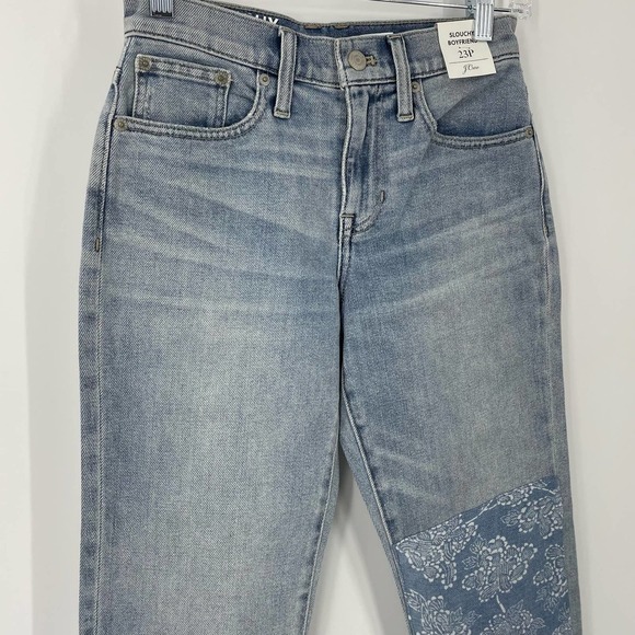 NWT J Crew 23P Slouchy Boyfriend Jean Norwich Wash AY164 Floral Patch - Picture 2 of 11
